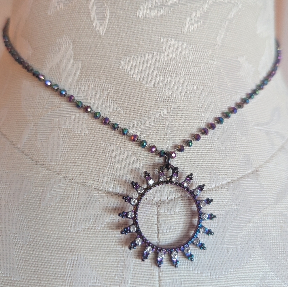 NWOT Crystal Sun Necklace